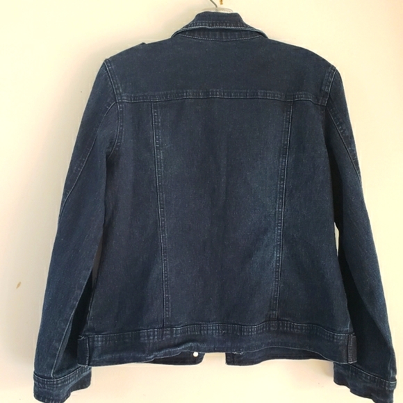 DG2 by Diane Gilman Classic Stretch Indigo Jeans Jacket - Size S - Picture 4 of 16
